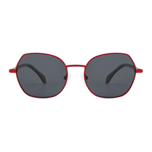 Gafas de Sol Cuadradas Unisex con Montura Completa Roja, Protección UV400, Estilo Moderno, Protección Solar para Adultos - Product Image 5