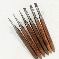 Pinceaux à ongles multi-têtes : grands, plats, ronds, carrés, triangulaires, pour aquarelle, gel UV et coloration