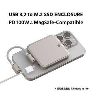 USB C3.2 Laptop 10Gbps NVMe PD100W adaptörü alüminyum harici <span class=keywords><strong>SSD</strong></span> durumda manyetik M.2 2230 NVMe muhafaza Laptop kılıfları için kapakları - Product Image 4