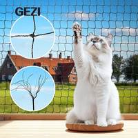 Filet de sécurité pour chat en HDPE haute résistance renforcé de fil d'acier, protection de balcon, maille transparente invisible, clôture pour animaux de compagnie