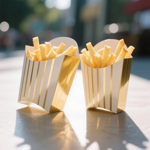 Boîte à frites biodégradable et recyclable avec logo personnalisé, plateau pour chips, boîte pour nuggets de poulet frit, boîte à snacks, restauration rapide - Product Image 5