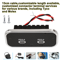 Chargeur de voiture universel 12V 24V avec ports USB Type C PD3.0 et USB QC3.0 intégrés pour véhicules et camping-cars
