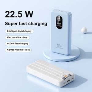 Producto Popular, Banco de Energía Móvil de Carga Rápida de 22.5W, Mini 10000mAh 20000mAh, Carga Rápida, 3 Cables Integrados - Product Image 2