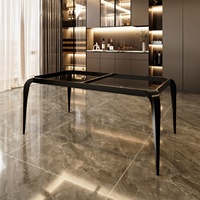 Pied de table moderne de luxe en fer, support de base noir pour bureau, salon, salle à manger