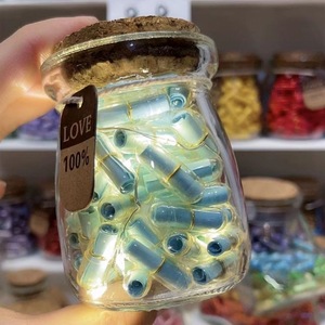 Bocaux décoratifs Bouteille en verre mignonne de lettre de modèle de pilule de <span class=keywords><strong>message</strong></span> de capsule de couleur mélangée pour le cadeau d'anniversaire d'ami de la Saint-Valentin - Product Image 3