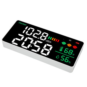 Sonometre mural <span class=keywords><strong>de</strong></span> 30 à 130 dB, <span class=keywords><strong>lecteur</strong></span> <span class=keywords><strong>de</strong></span> niveau sonore <span class=keywords><strong>de</strong></span> 11 pouces avec affichage LED <span class=keywords><strong>de</strong></span> la température, <span class=keywords><strong>de</strong></span> l'humidité et du bruit - Product Image 4