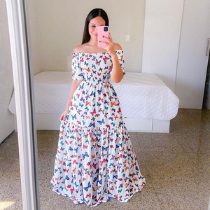Boho Chic Off-Shoulder Beach <strong>Dress</strong> - Sexy Tube <strong>Tropical</strong> Floral Print Summer <strong>Dress</strong> for Ladies - Product Image 4