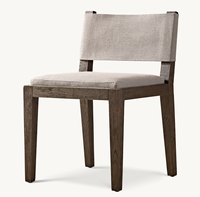 SELLE Français Minimaliste Art Déco Intérieur Cuisine Chêne Ensembles De Salle À Manger Style Américain Hôtel Restaurant Banquet Tissu Salle À Manger Côté Chaise