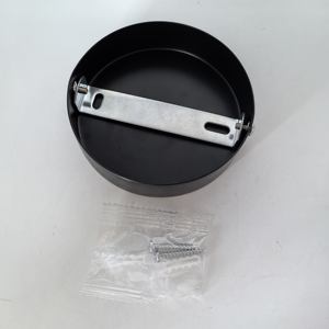 Placca per Lampadario Vintage Retro Nera Hangxing in Ferro, Diametro 10cm, Altezza 2.5cm, Garanzia di 2 Anni per Lampade a Sospensione Fai-da-Te - Product Image 6