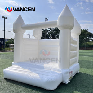 Château gonflable commercial <span class=keywords><strong>Vancen</strong></span> Moonwalk, trampoline gonflable, château gonflable pour mariage en PVC blanc à vendre - Product Image 3