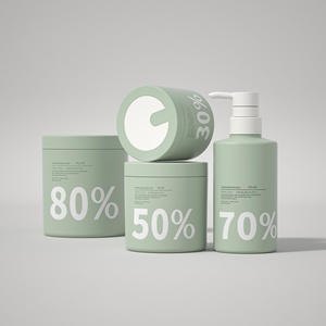 Sang Trọng Pet Kem Jar 300G 500G 1000G Nhựa Rộng Miệng Mỹ Phẩm Bao Bì Kem Jar Với Nắp Cho Cơ Thể Chà - Product Image 4