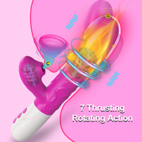 ALWUP 2 in1 Dual Stimulation Leistungs starker Kaninchen-Vibrations stab für Klitoris Setzen Sie Stimulus G-Punkt-Massage gerät Sexspielzeug für Frauen ein