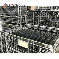 Conteneur en treillis métallique personnalisé, abordable, pliable, durable, gain de place, capacité de charge de 800 kg, bon marché, pour le stockage du vin