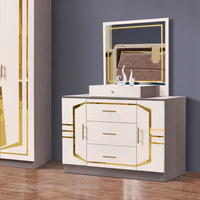 Ensemble de meubles de maison en bois Royal, 6 tiroirs, style moderne, lit King Size, luxe turc