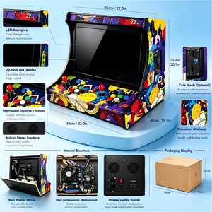 Console Arcade Retrò da Tavolo con Doppio Joystick, Macchina Arcade a Moneta <span class=keywords><strong>per</strong></span> Giochi di Combattimento, 1 Anno di Garanzia, Spagnolo/Giapponese/Inglese - Product Image 3
