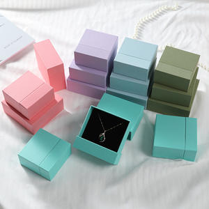 Элитная подарочная коробка-шкатулка из картона с индивидуальным логотипом для ювелирных изделий, колец и ожерелий - Product Image 1