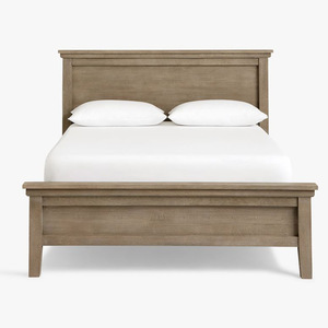 เตียงไม้เนื้อแข็งที่ทันสมัยเรียบง่ายออกแบบห้องนอนเฟอร์นิเจอร์เตียงไม้ขนาดคิงไซส์เตียงไม้ - Product Image 3