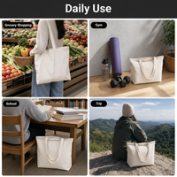 Personalisierte Logo-Tragetasche mit Bodenfalte und Tragegriff, Vordertasche, Großhandel Canvas-Tasche zum Muttertag
