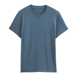 Camiseta de Manga Corta con Cuello Redondo, Estilo Urbano, Ecológica, Transpirable, para Mujer, de Algodón Orgánico Gris - Product Image 1