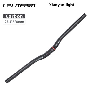 OEM L-54 Stang Karbon Fiber Kecil untuk Sepeda Jalan/Sepeda Lipat Ringan Diameter 25.4mm Lurus/Lengkung - Product Image 6