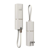 3-en-1 Banco de energía portátil de 5.000 mAh con enchufe de pared plegable Cable de USB-C Cargador de iPhone 30W Max Paquete de batería de polímero de litio