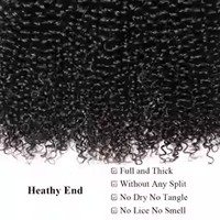 Extensions de cheveux bouclés Jerry en gros, très demandées, installation rapide, mèches de cheveux humains vierges non traités, double trame machine