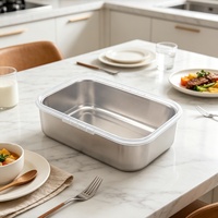 Boîte à lunch réutilisable sans BPA, de qualité alimentaire, hermétique, résistante aux fuites, chauffable, ensemble de boîtes bento avec couvercle en plastique pour la cuisine et le réfrigérateur