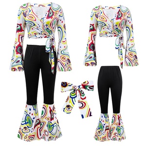 ชุดเดรสสำหรับการแสดงบนเวทีชุดเดรสพิมพ์ลายสีขาวใหม่แนวย้อนยุคดิสโก้ยุค70สินค้าต่างประเทศ - Product Image 6