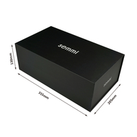 Boîte à chaussures en carton noire pliable personnalisée de luxe de haute qualité avec emballage de logo