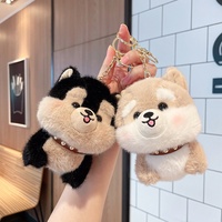 Pendentif en peluche chiot Husky, jouet porte-clés pour machine à griffes, marque Woodfield, rembourré en coton PP, unisexe, modèle 11-30cm, vente en gros