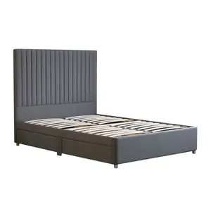 2022 New design storage bed fabric modern single bed with storage king sized bed with four drawers