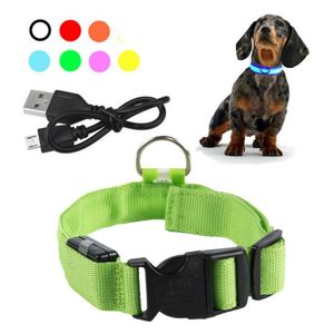 USB di Ricarica di Sicurezza Collare di Cane Anti-Perso/Evitare Incidente D'<span class=keywords><strong>auto</strong></span> Collare Per Cani Cuccioli di Cane Collari Leads LED Forniture di Prodotti Per Animali Domestici - Product Image 2