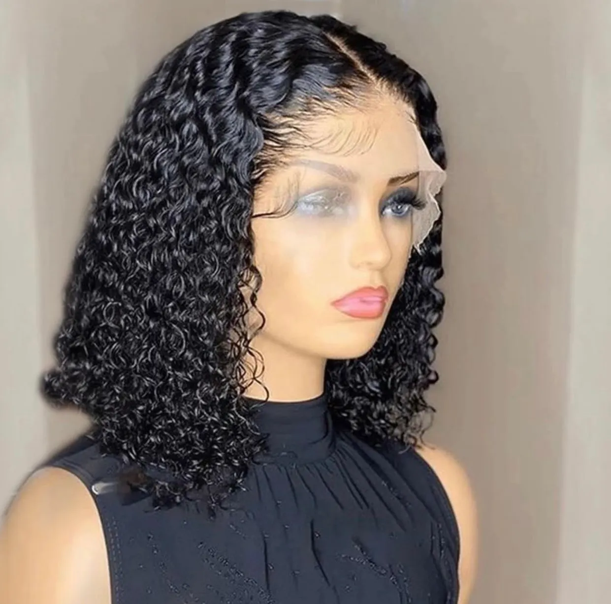 Wholesale Cheap 12A Natural 100% Brazilian Hair Weaves And Wigs Short Curly Human Hair Wig for Black Women