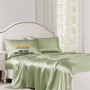 Vente en gros <span class=keywords><strong>de</strong></span> draps en soie <span class=keywords><strong>haut</strong></span> <span class=keywords><strong>de</strong></span> <span class=keywords><strong>gamme</strong></span> Offre Spéciale mûrier 100% drap <span class=keywords><strong>de</strong></span> lit en tissu satiné <span class=keywords><strong>de</strong></span> soie - Product Image 4