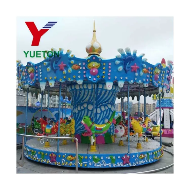 16 Sitze Merry Go Round Kinder Outdoor Tier Thema Swing Horse Ride Electric Park Rides