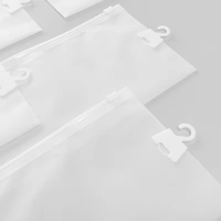 Transparent Cpe auto-scellant givré os sac fermeture éclair scellé Boutique bijoux jetables enfants chaussettes sac