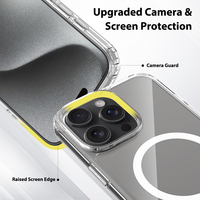 Coque de téléphone transparente anti-rayures pour iPhone 16 Pro Max, coque de téléphone portable magnétique transparente, coque de téléphone portable antichoc