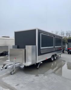 Chariot de restauration mobile avec plaque chauffante à gaz et évier, chariot alimentaire mobile résistant à la rouille pour la vente de <span class=keywords><strong>tacos</strong></span>, bonbons et chips - Product Image 4