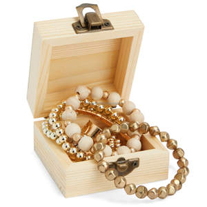 छोटे अधूरे शिल्प लकड़ी के बटुए की आपूर्ति करते हैं लकड़ी के बक्से गहने और डिए परियोजनाओं के लिए लकड़ी के भंडारण बॉक्स - Product Image 5