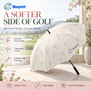Paraguas de Golf Manual con Apertura Tipo Flor, Estilo Japonés/Coreano, Ligero, para Sol y Lluvia, Personalizable con Logotipo, Regalos Promocionales, para Viajes - Product Image 1