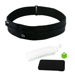 Sportieve En Rijke Jogging Zwarte Heuptas Custom Patroon Heupband Unisex Mini Riem Tas Loopband Met Verstelbare Band