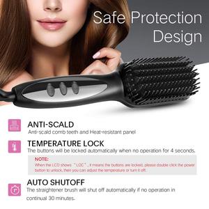 <span class=keywords><strong>Meilleure</strong></span> vente <span class=keywords><strong>Brosse</strong></span> <span class=keywords><strong>chauffante</strong></span> en céramique à ions négatifs pour lisser les cheveux et la barbe sans frisottis - Product Image 2
