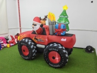 Nouvelles décorations de jardin gonflables de Noël, Père Noël gonflable, camion monstre, voiture de course, décorations de jardin gonflables de Noël pour l'extérieur