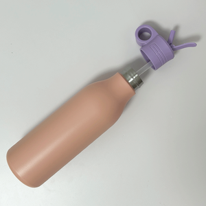 Bouteille d'eau en acier inoxydable avec paille, bouteille d'eau anti-fuite avec couvercle à bec verseur, sans condensation, double paroi en acier inoxydable - Product Image 3