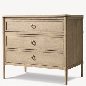 Mueble <span class=keywords><strong>de</strong></span> Madera Maciza Estilo Americano Antiguo con Cajones <span class=keywords><strong>y</strong></span> Armario para Dormitorio, Estilo Francés Simple, Pequeño Mueble <span class=keywords><strong>de</strong></span> Almacenamiento Lateral para Cama - Product Image 5