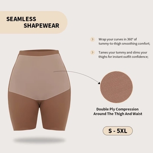 SSHAPER <span class=keywords><strong>Shorty</strong></span> gainant taille haute sans couture pour <span class=keywords><strong>femme</strong></span> avec panneau ventral <span class=keywords><strong>amincissant</strong></span> - Product Image 5