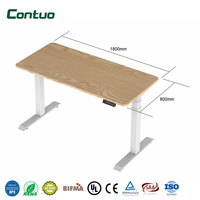 Table assis-debout personnalisable, cadre de bureau ergonomique à hauteur réglable électriquement, table de bureau à domicile