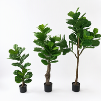 Vente en gros de plantes vertes artificielles très demandées : Ficus Carica en pot, Feuilles de Violon, Arbre Banyan, Décoration intérieure, Arbres artificiels