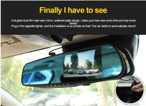 Full Hd Автомобильная камера видеорегистратор с 1080P двойной объектив записи автомобиля черный ящик Автомобильный видеорегистратор - Product Image 6