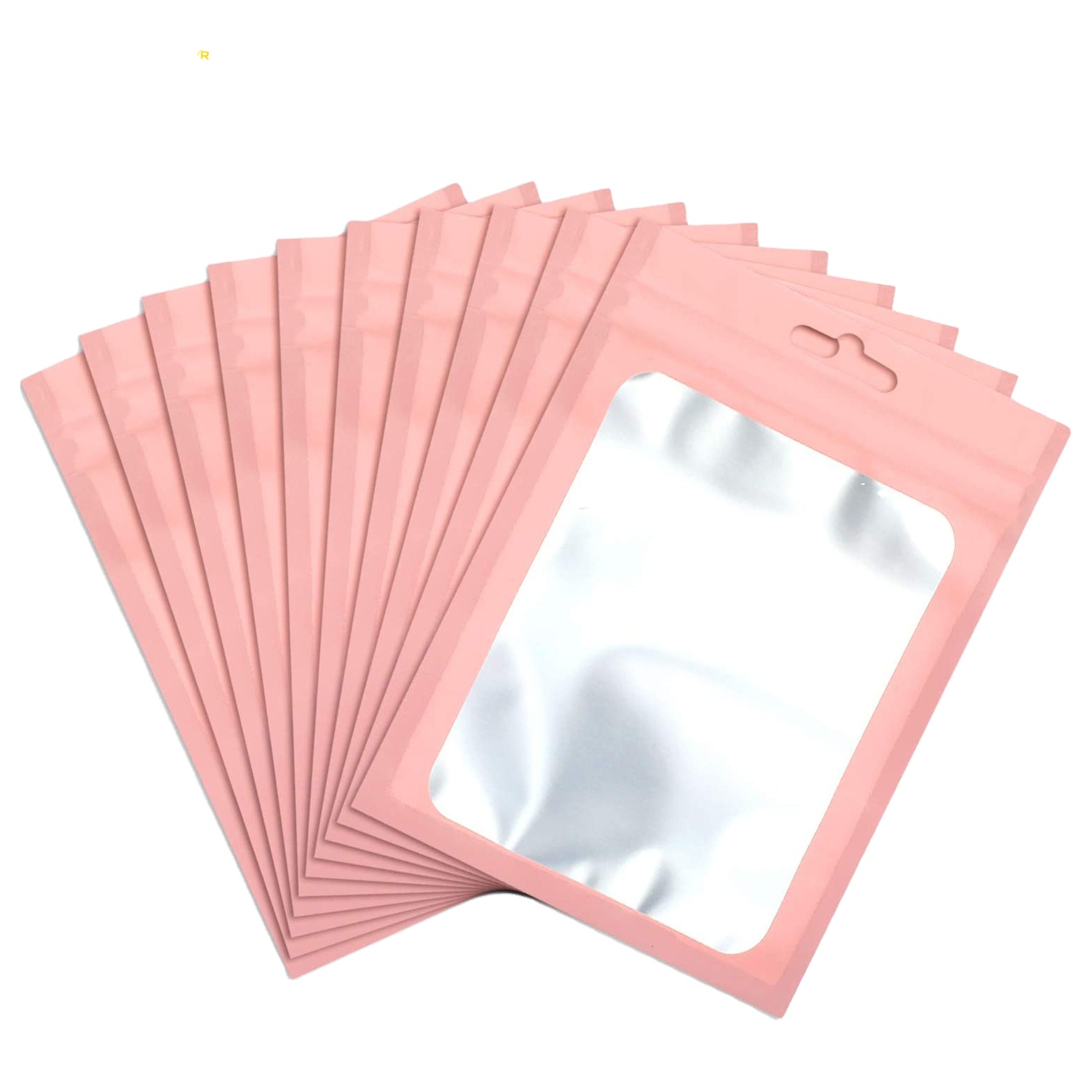 Chất Lượng Cao Mùi Bằng Chứng Màu Hồng Matte Mylar Resealable Nhôm Foil Pouch Túi Cho Bao Bì Thực Phẩm Với Cửa Sổ